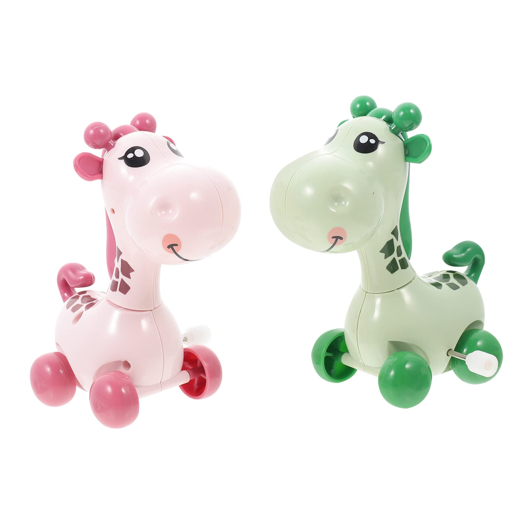 CANIGHT 2 Pcs Giraffe Toy Stocking Stuffers Chapstick Socks Gift Brain Toy Cartoon Animal Walking Toys Birthday Party Favor Wind up Animal Toys Abs Cartoon Wind-up Toys Animal Wind up Toy