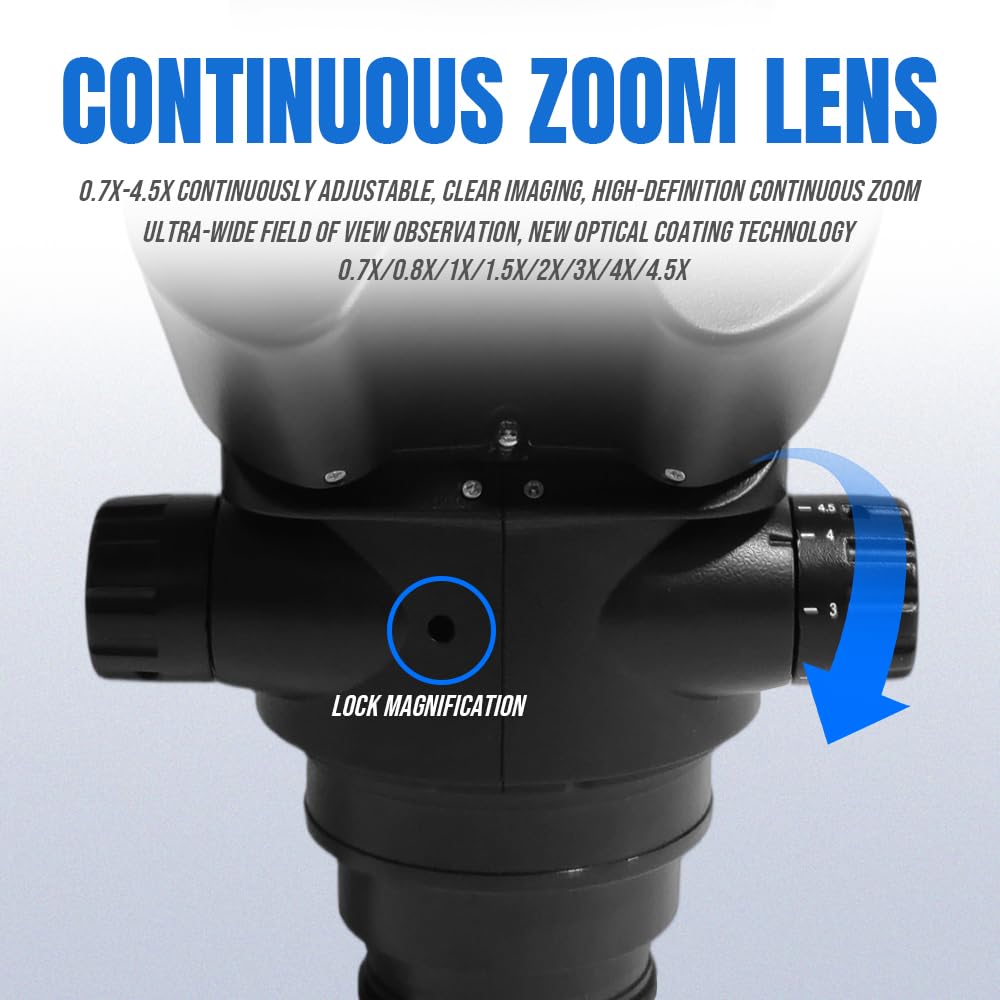 Cabezal de microscopio binocular negro - Accesorio de visión estéreo para grabado de joyas, LK-7045A-B