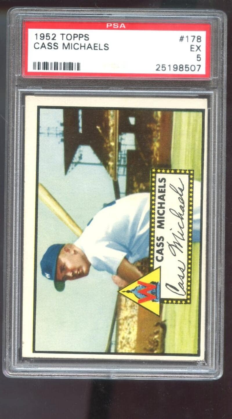1952 Topps #178 Cass Michaels PSA 5 Graded Baseball Card Senators MLB
