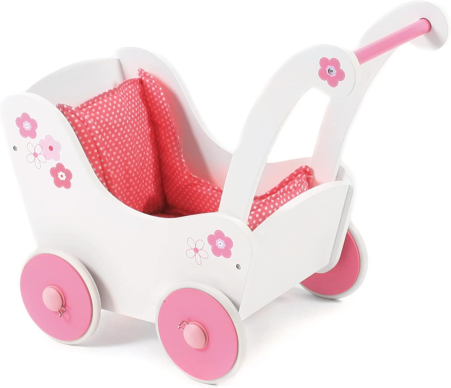 CHIC 2000 425 99 Wooden Doll's Pram, Pink, 55 x 31 x 45 cm