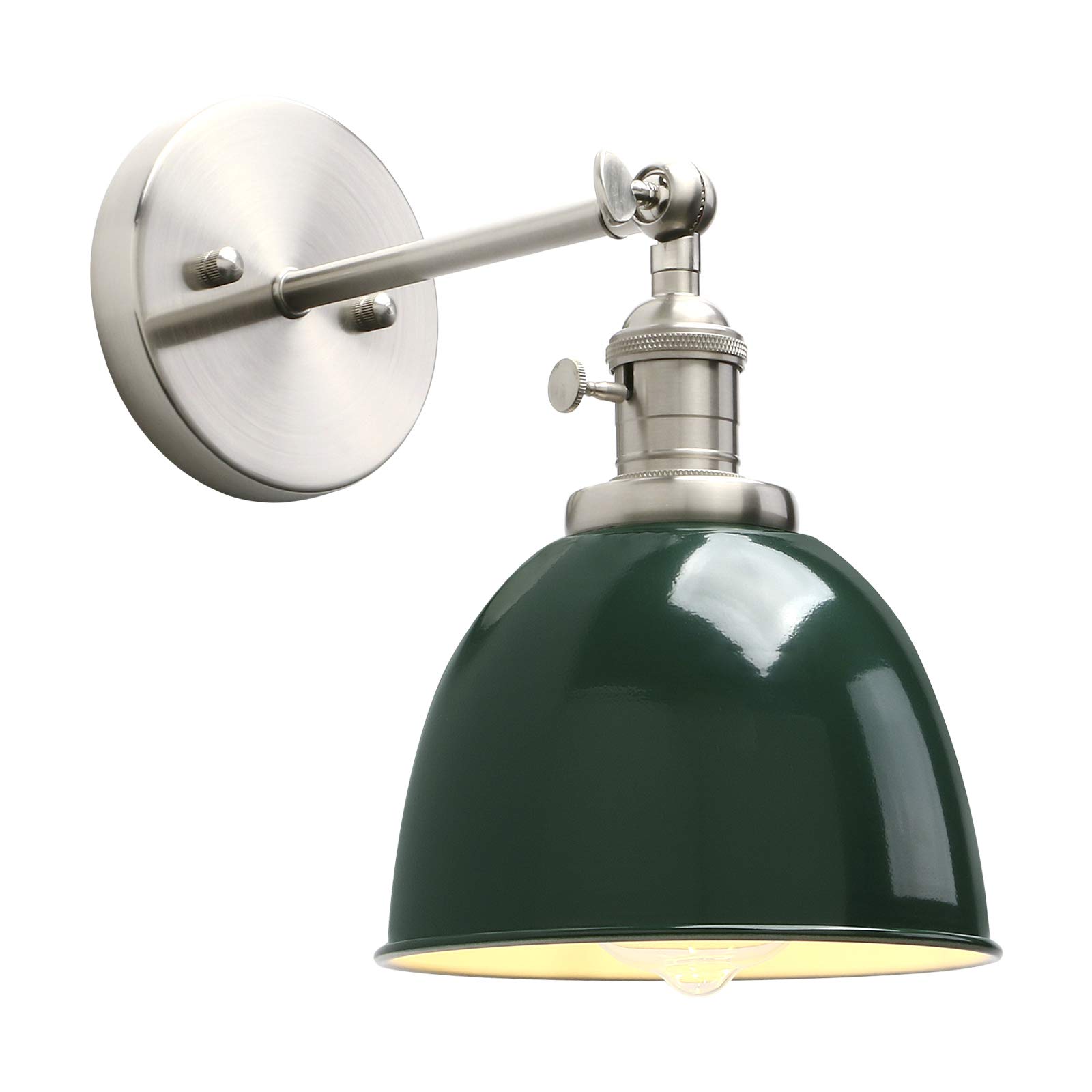 Yosoan Retro Wall Light Fittings Rustic Loft Wall Sconce Industrial Wall Lights for Kitchen Restaurant Coffee Bar Bedroom (Green)