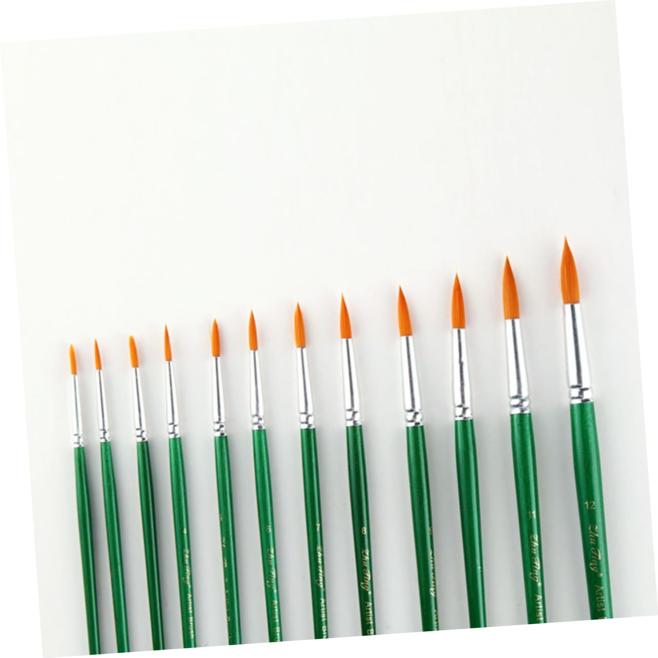 NUOBESTY Juego De 36 Pinceles para Pintura con Mango De Madera Acrílico Óleo Y Acuarela De Doble Punta para La Escuela.