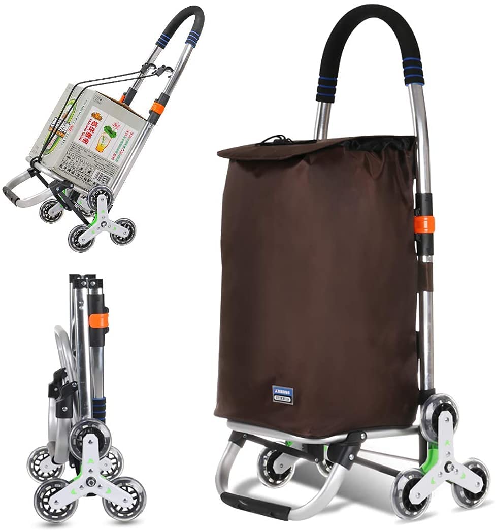 Genérico Carrito de Festival con Ruedas, Carrito de Camping Plegable, Carrito de Compras portátil con Ruedas para Subir escaleras, Carrito utilitario para Compras y Transporte, Bolsa Impermeable extr