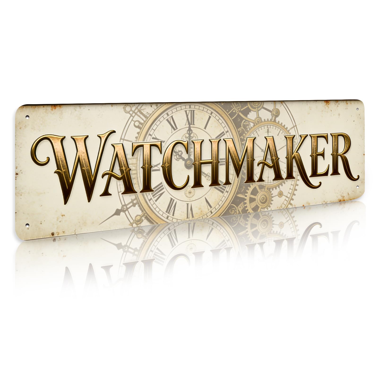 Photo 1 of LYXDS Watchmaker Retro Tin Sign - Vintage Metal Decor (4x16 Inches)