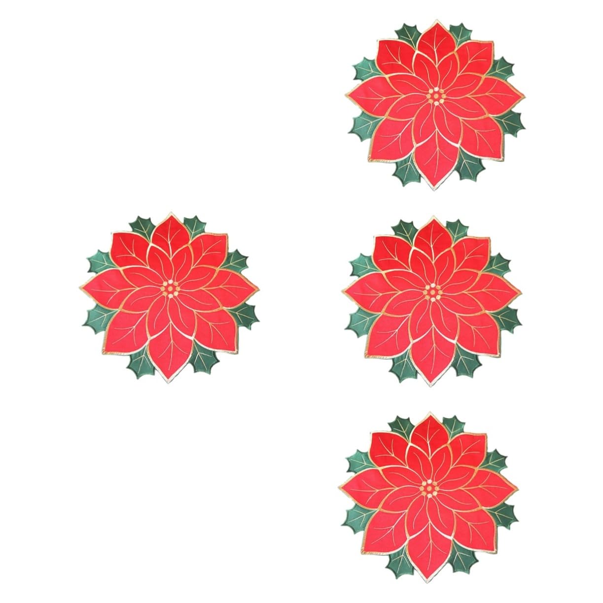 HEMOTON 4pezzi Tovaglietta Natalizia Decorativa Resistente Stuoia Da Tavolo Con Motivo Festivo Per Casa e Ristorante Facile Da Pulire e Conservare Atmosfera Accogliente Per Festività