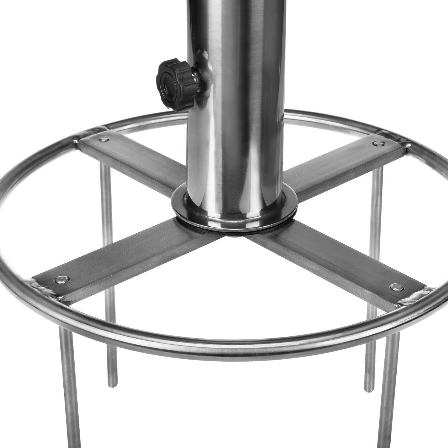 anndora Bodenspieß XL Edelstahl mit Adapter 48/39/34 mm - Sonnenschirmständer für Rasen
