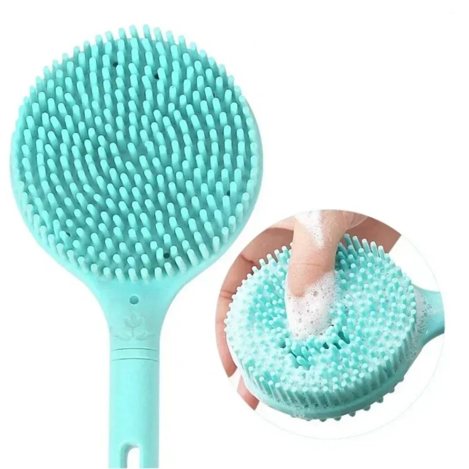 RüCkenbüRste 2Pc Silikon Lange Griff Bad Pinsel Doppelseitige Dusche Peeling Pinsel Körper Peeling Zurück Massage Pinsel Bad Zubehör Zum Baden
