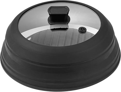 VEVOR Cubierta y tapete para salpicaduras de microondas, tapa plegable de microondas de 10.8 pulgadas para alimentos, silicona resistente al calor