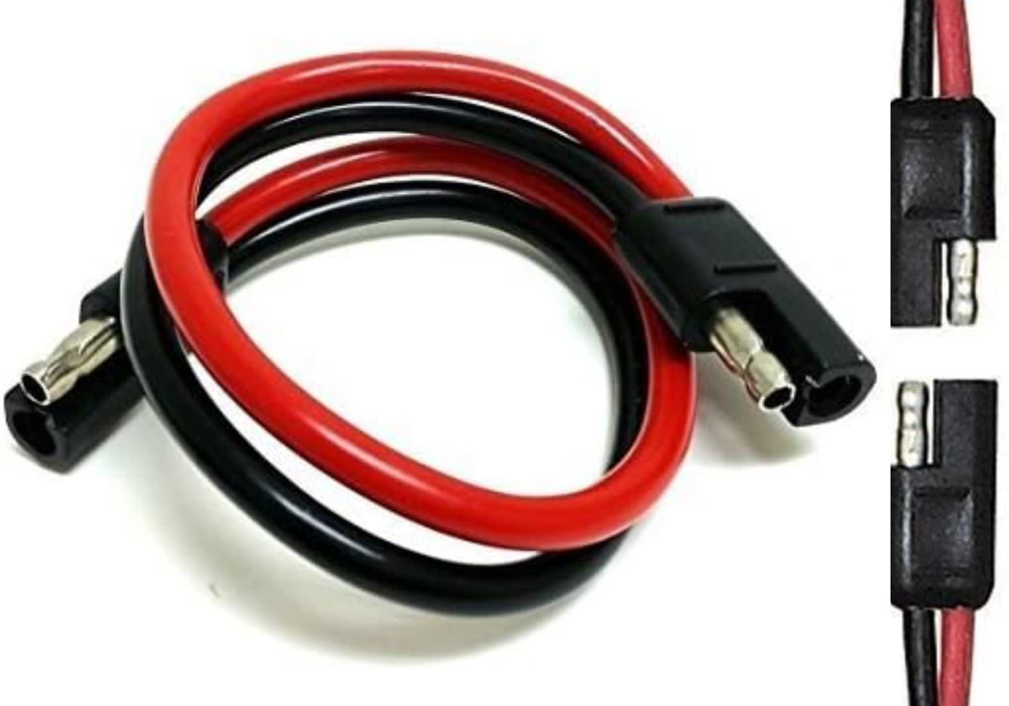 Audiopipe 8 Gauge 12" inch Long Quick Disconnect Polarized Inline Power Cable Wire Harness Install