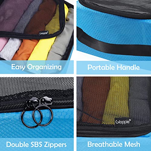 Packing Cubes For Suitcases 4-Pack Travel Cubes For Packing Luggage Organizer Suitcase Organizer Bags Set Packing Bags Travel Bags Carry On Packing Cubes Travel Accessories Blue #TOP7