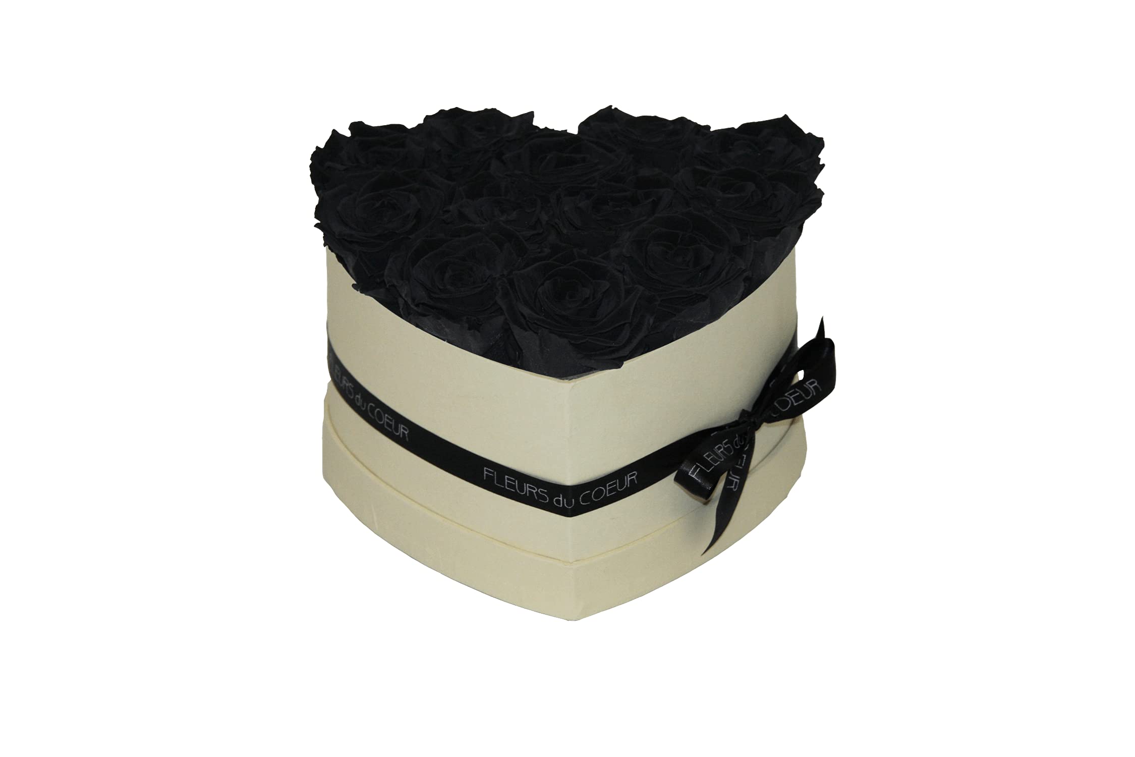 Boîte à fleurs de cœurs de 12 roses préservées, le cadeau parfait en cœur