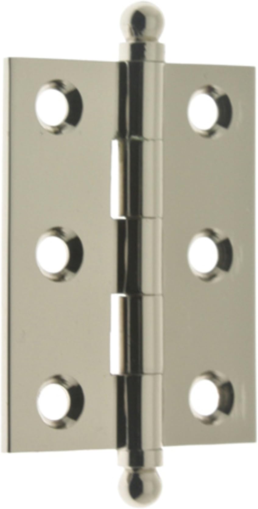 82015-014 Professional Grade Quality Solid Brass 1-1/2" Cabinet Hinges (Pair), Bright Nickel, 2 x 1-1/2-Inch