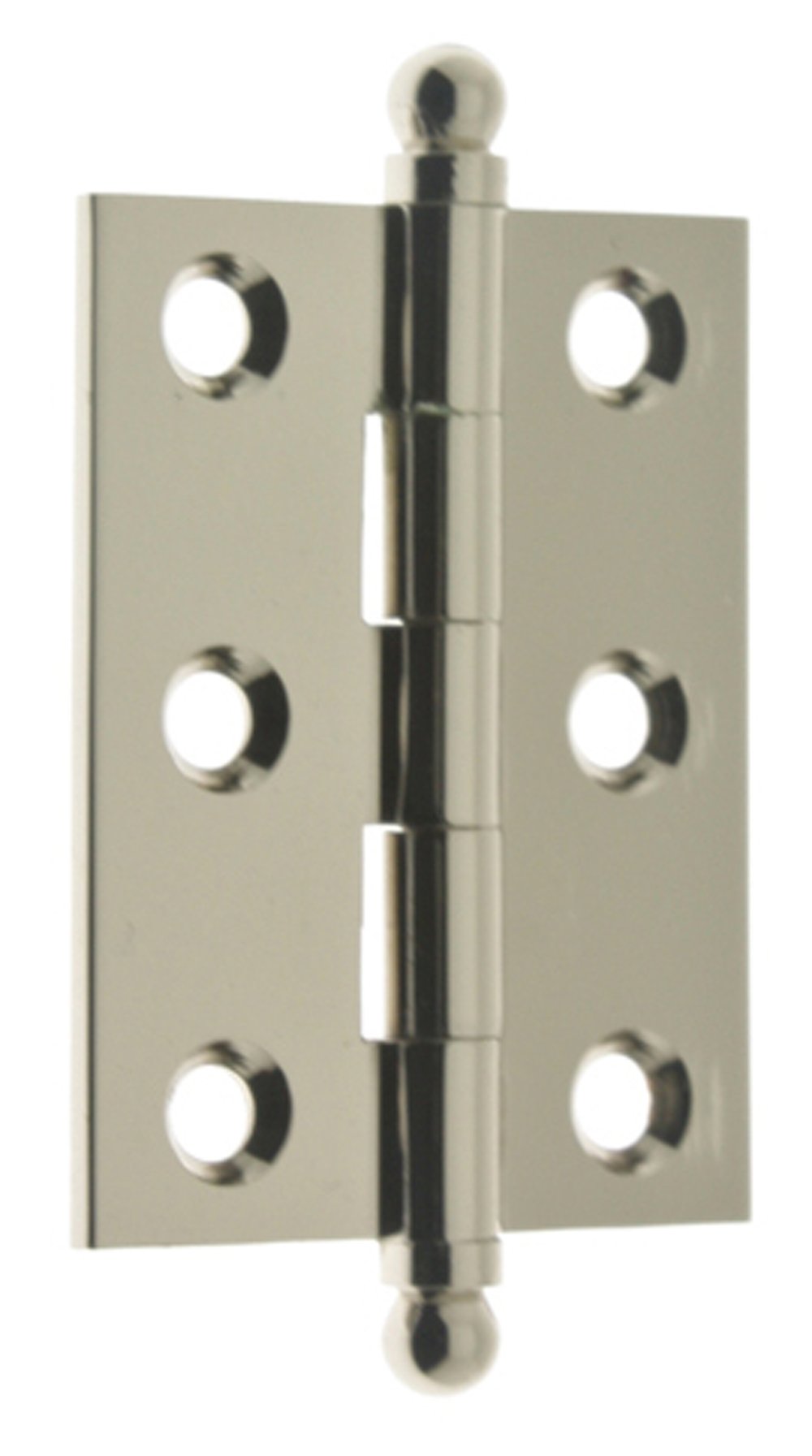 idh by St. Simons 82015-014 Professional Grade Quality Genuine Solid Brass Cabinet Hinges, Bright Nickel, 2 x 1-1/2-Inch, Pair
