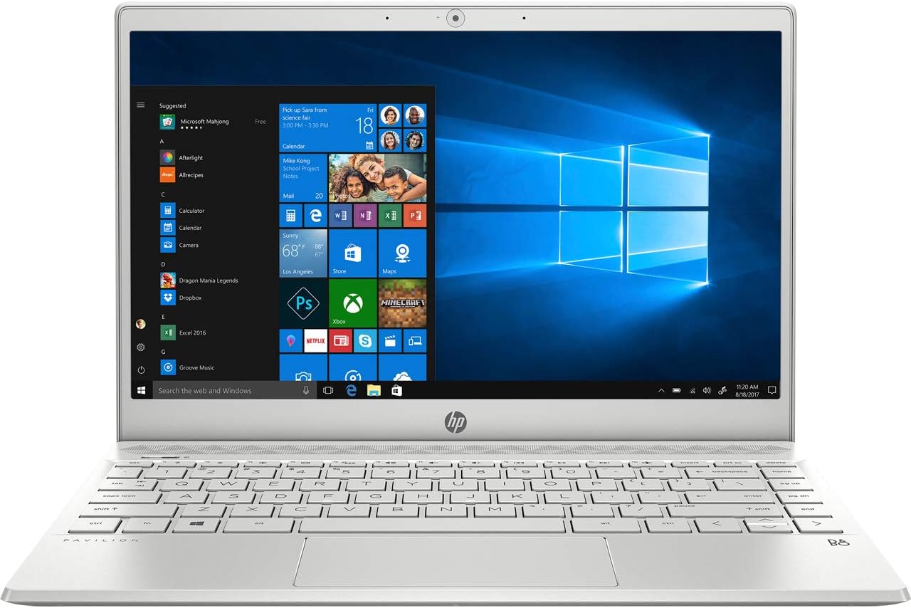 HPPavilion 13-an0006na 13.3-Inch Full HD Laptop' Intel Core i5-8265U, 8 GB RAM, 256 GB SSD, Windows 10 Home - Silver
