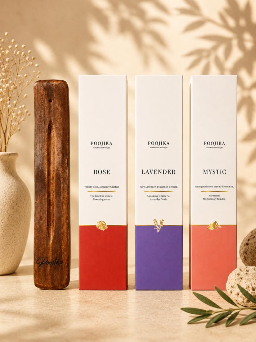 Rose, Lavender & Mystic 120 Premium Incense Sticks, Natural Agarbatti | Charcol Free, Hand Made-picture-36