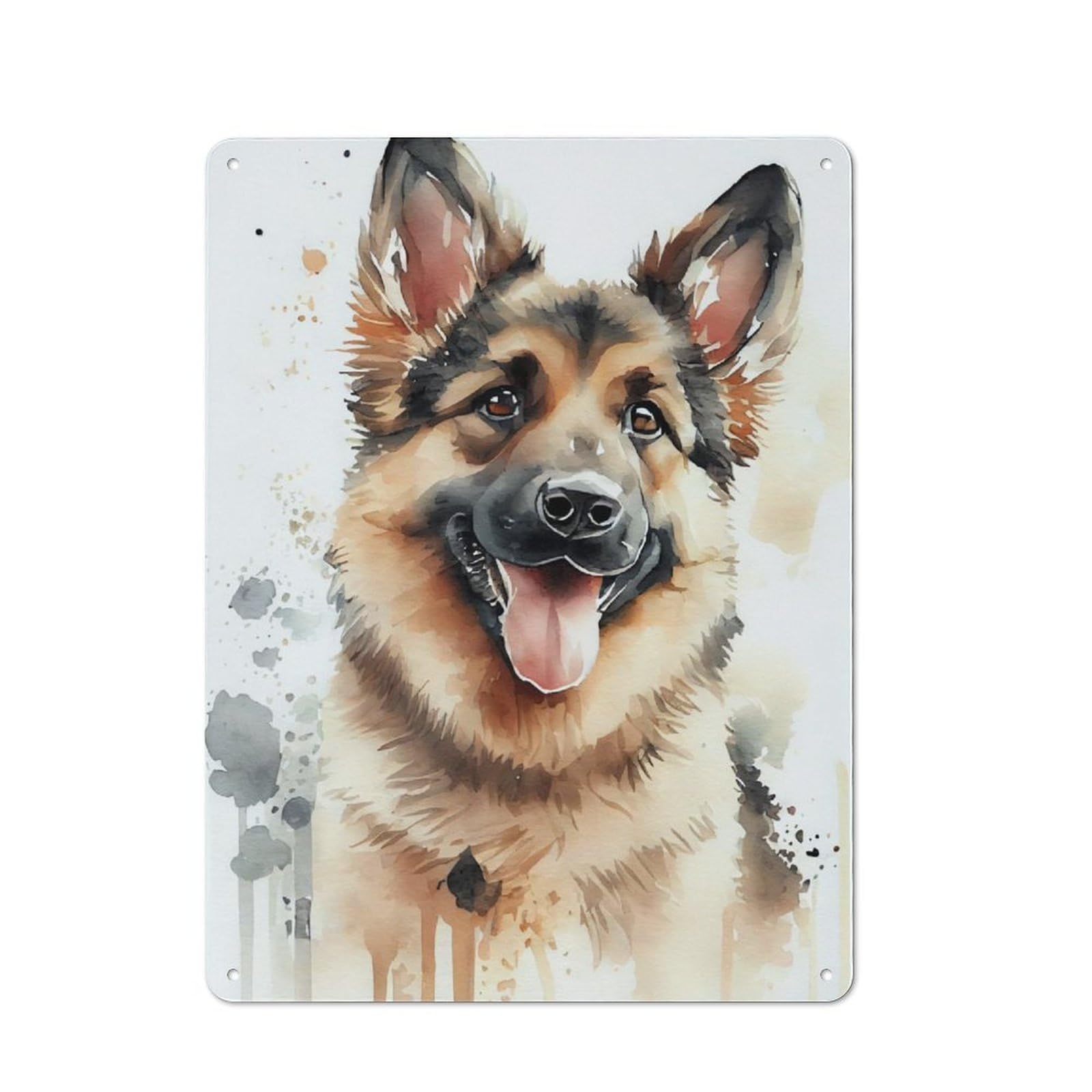 Junmoney Husky Watercolor Tin Wall Plaque 40X30cm With For Kitchen Or Home Bar, Metal Sign Decor For Dining Areas And Home Bars