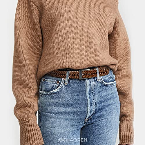 Chaoren Braided Belt For Men - Mens Belt Leather 1 1/8" For Casual Jeans - Always At Your Comfortable Spot #TOP4