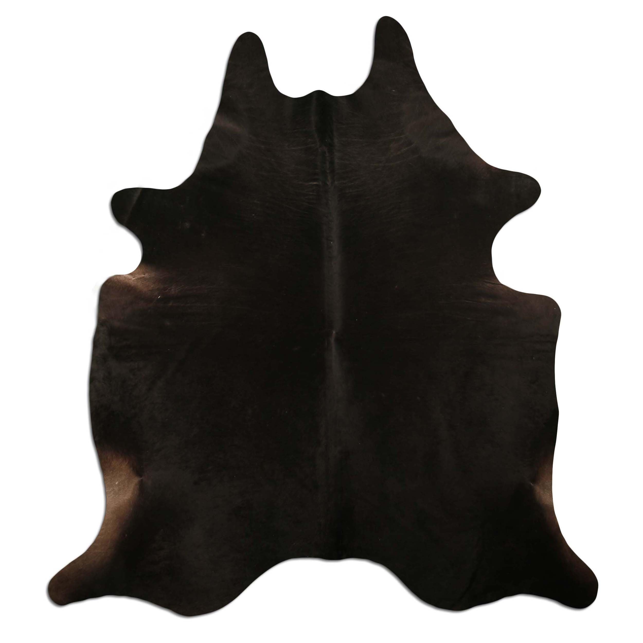 Tapis en peau de vache de qualité supérieure - Noir - Produit naturel unique en provenance d'Amérique du Sud - Peau de vache véritable