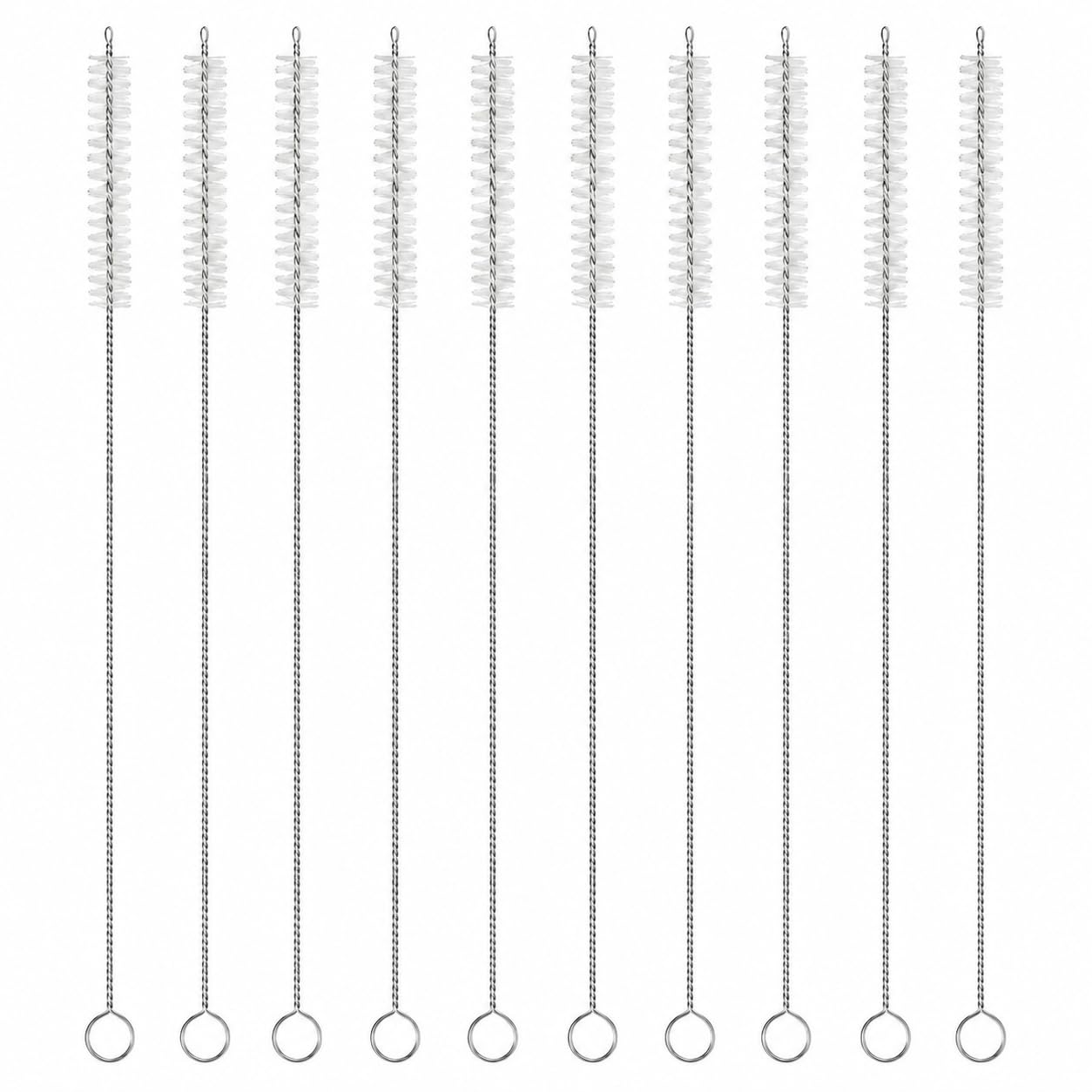 MeeTo Long Straw Cleaning Brush Stainless Steel Nylon Thin Pipes Drinking Straw Washing Cleaning Brushes/Straw Brushes with Tiny Bristles, for Tumbler, Sippy Cup, Bottle and Tube, (Pack of 10)-picture-24
