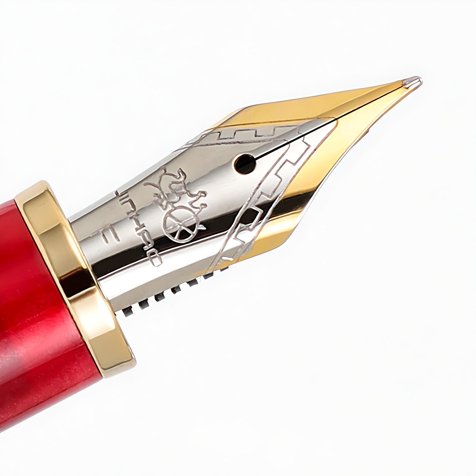 Jinhao 3D-Relief-Füllfederhalter aus Metall, Schlangenform, feine Spitze
