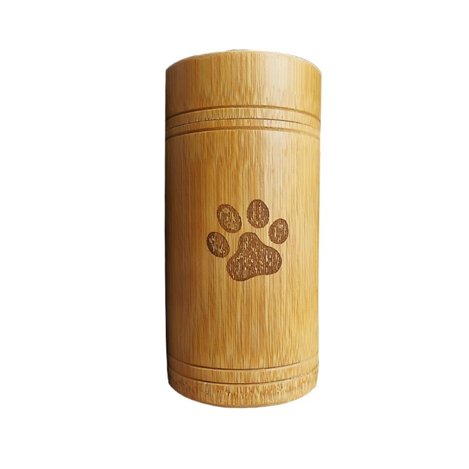 LOAFTWICRE Pet Urn Handmade Pet Urns Dog Paw Cat Foot Pattern Cremation Ashes Keepsake Casket Accessories(18X8.5CM)