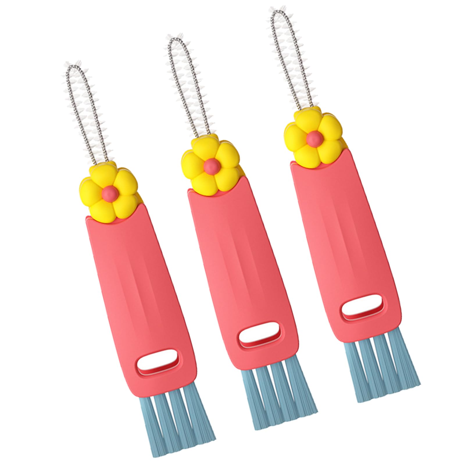 Elnwnnkc Cup Lid Scrubber, Dense Bristle Brush for Stubborn Dishwasher Safe Tool for Home Kitchen Use Portable Lid Cleaning Brush