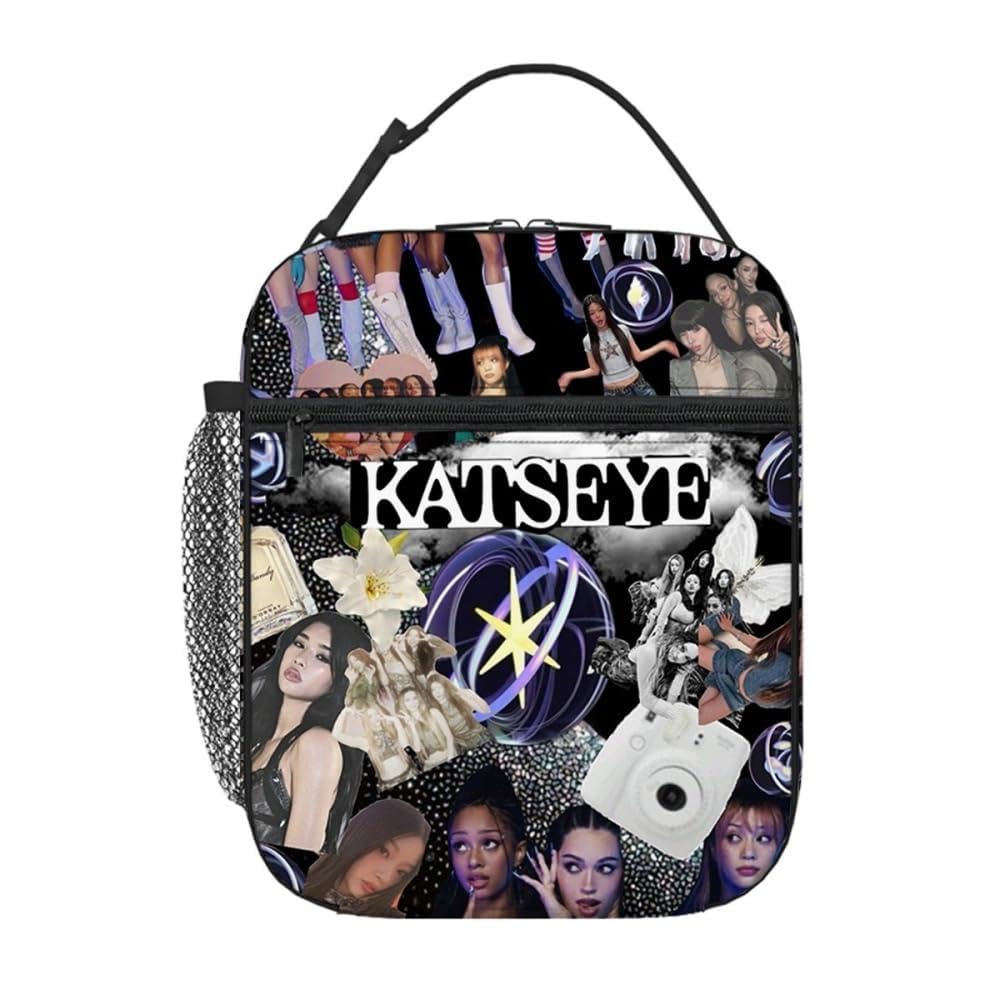 GDFENDU Kpop Singer Lunch Bag with Keychain,10in 3D Printed Anime Pattern Insulated Bag Food Container Thermal Lunch Tote Bags Leak-Proof Cooler Bag. (B)
