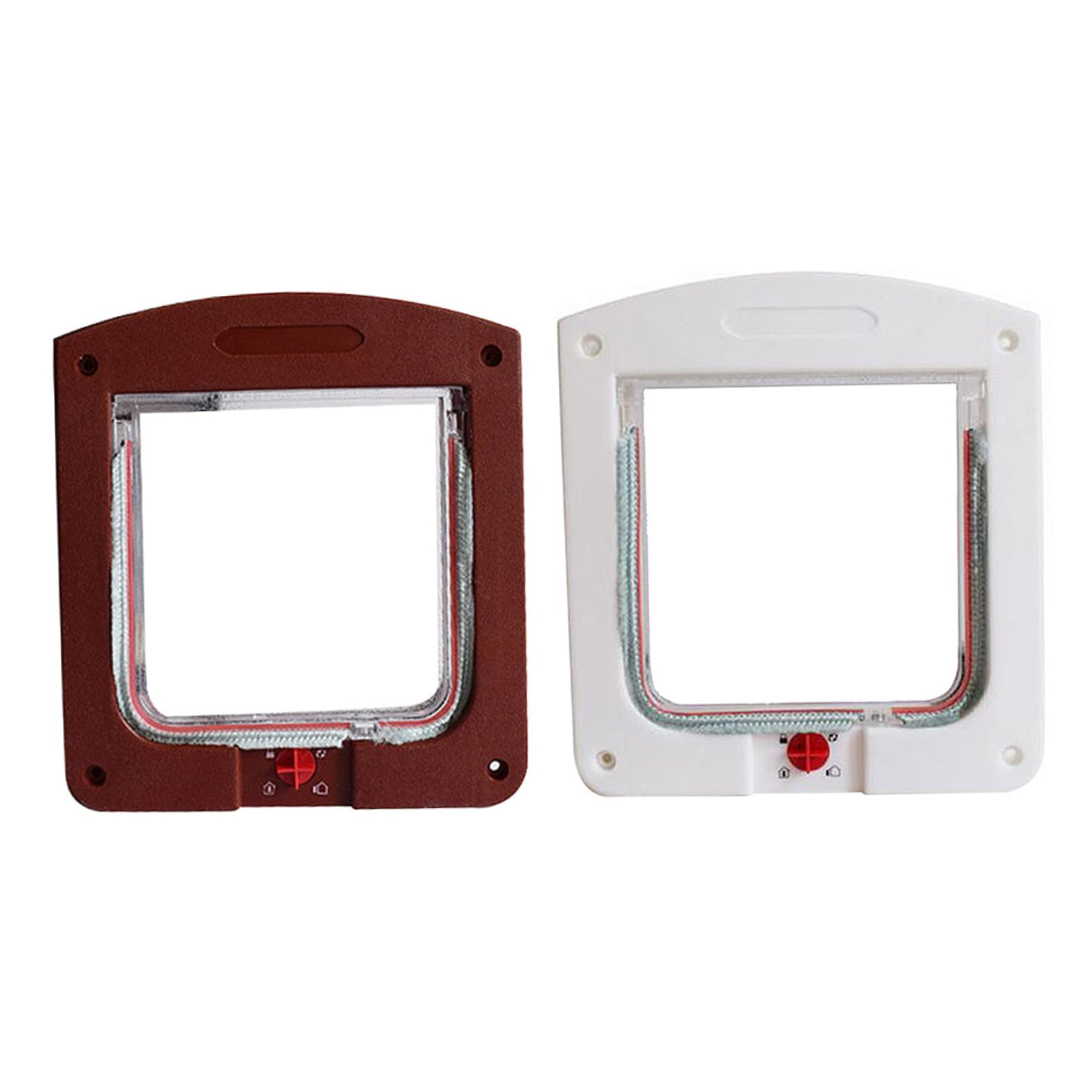 GALPADA Chatières pour Portes Intérieures, Lot de 2 Portes pour Chats et Chiens Interrupteur de Contrôle, Installation Simple pour Animaux Domestiques