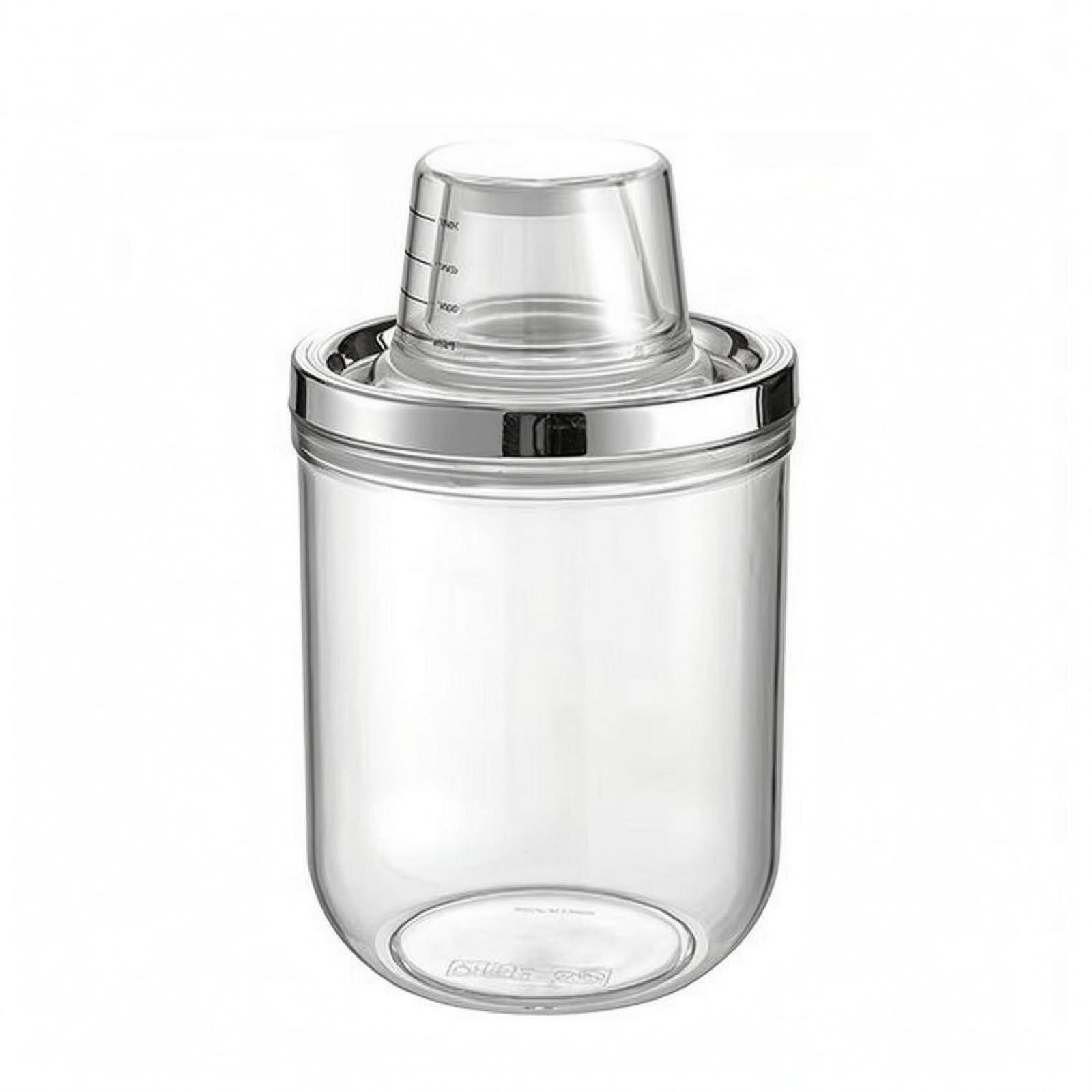 Clear Body Transparent Storage Jar Silver Rim Measurement Jar for Kitchen, 1400ML-image-37
