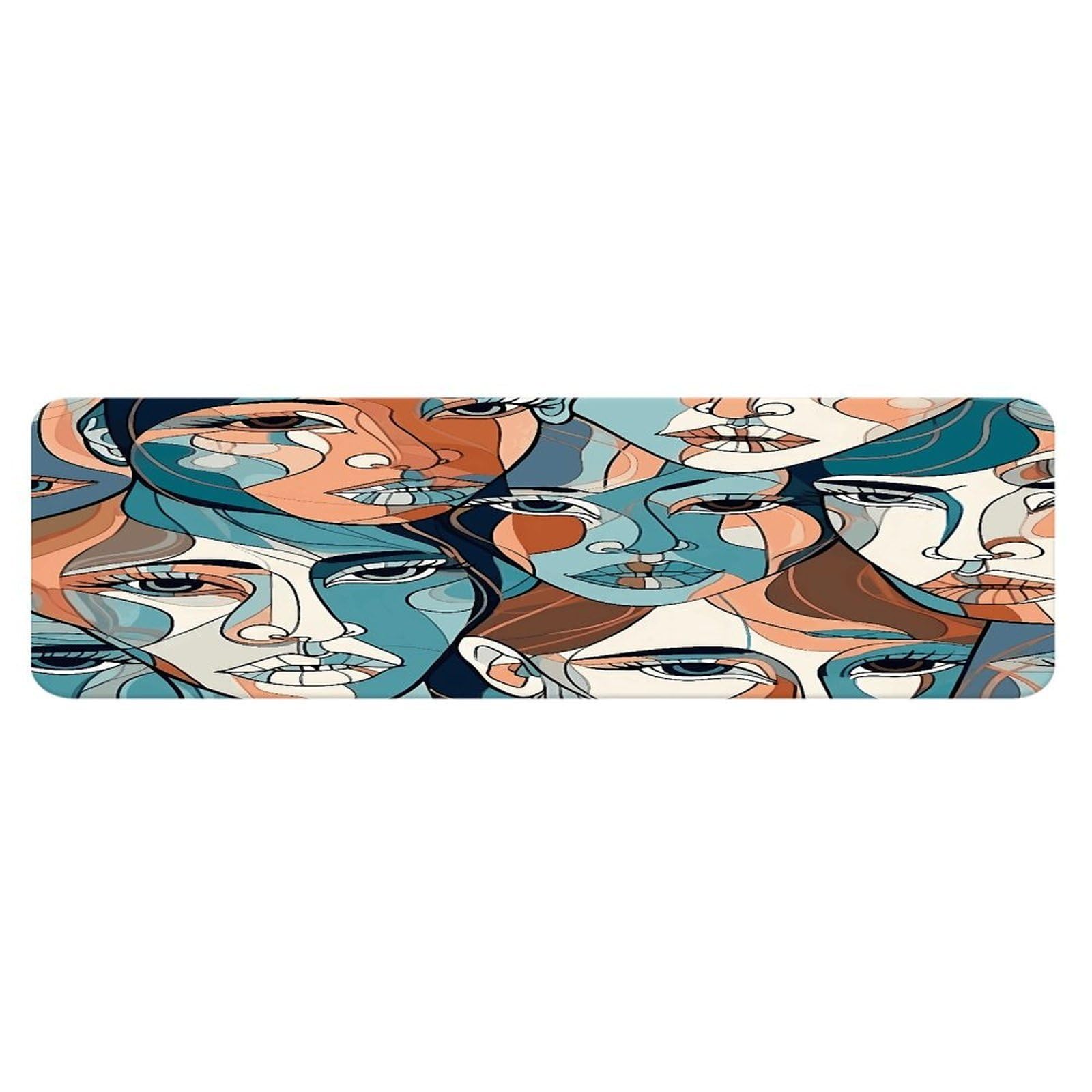 Alfombra de cocina antideslizante Smooth Lines para suelo de hogar, oficina o lavandería