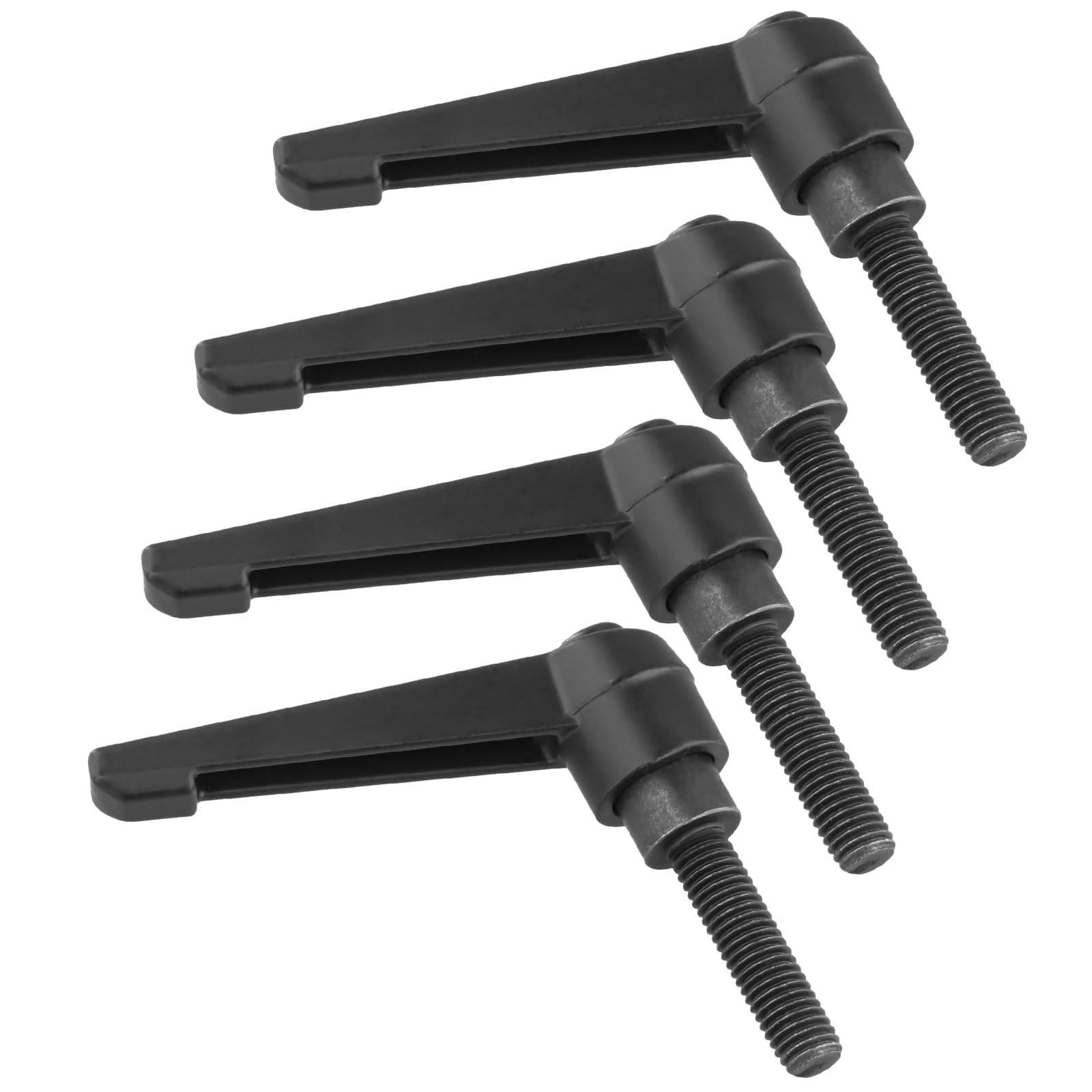 Juego de 4 Manijas de Palanca de Sujeción, M8 Mango Ajustable Palanca, Maquinaria Mango con Bloqueo Perilla de Rosca Macho Externa para Posicionamiento y Apriete, Negro (40mm)