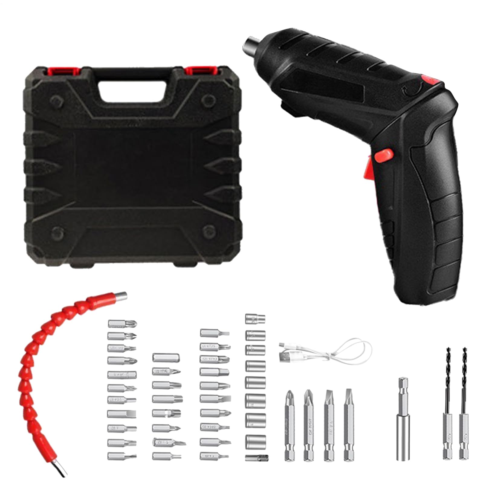 Tournevis sans fil rechargeable léger avec kit de perçage puissant pour maison