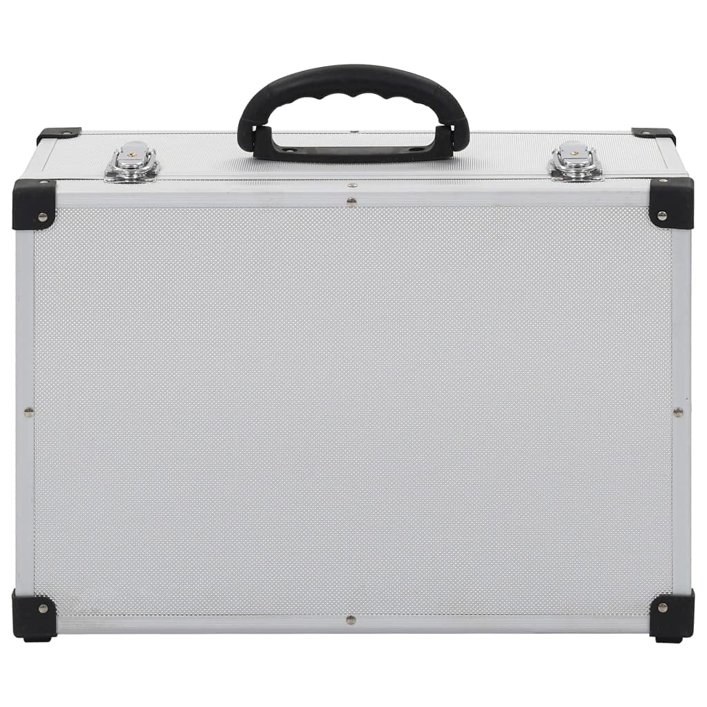 Maletín para 60 CD de aluminio ABS plateado con placas de almacenamiento, con cerradura, funda para DVD, organizador de almacenamiento para coche, oficina en casa, viajes