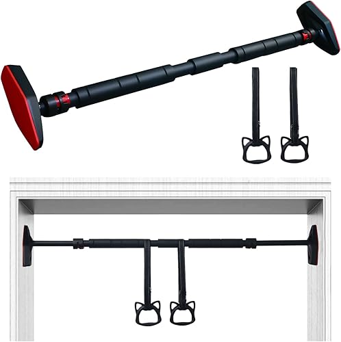 FANTECIA Barra de dominadas para puerta, barras de dominadas de entrenamiento de la parte superior del cuerpo sin tornillo, ancho ajustable (37-57