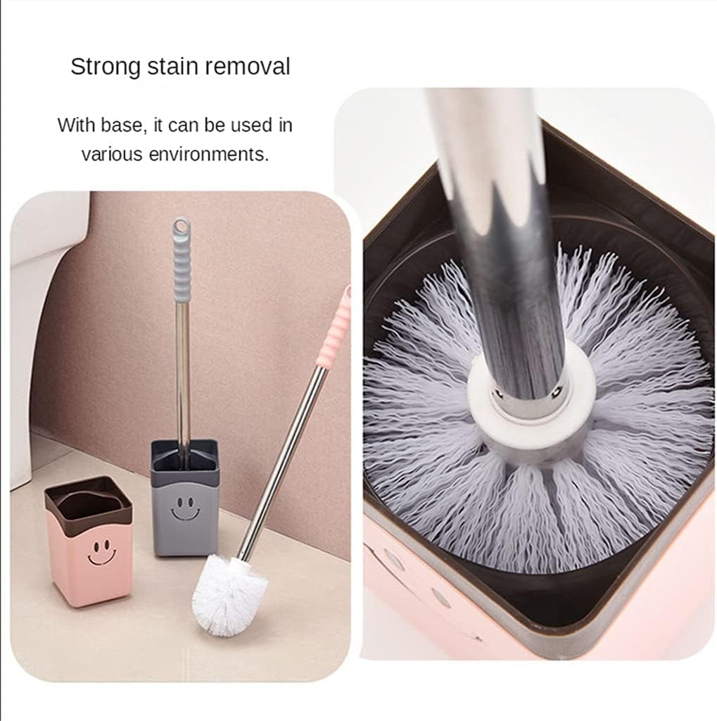 Toilet Brush 2 Pc Smiling Face Toilet Brush Wall-Mounted Toilet Brush Non-Perforated for Toilet Wc Bathroom Accessories Set Household Bathroom Toilet Brush Holder
