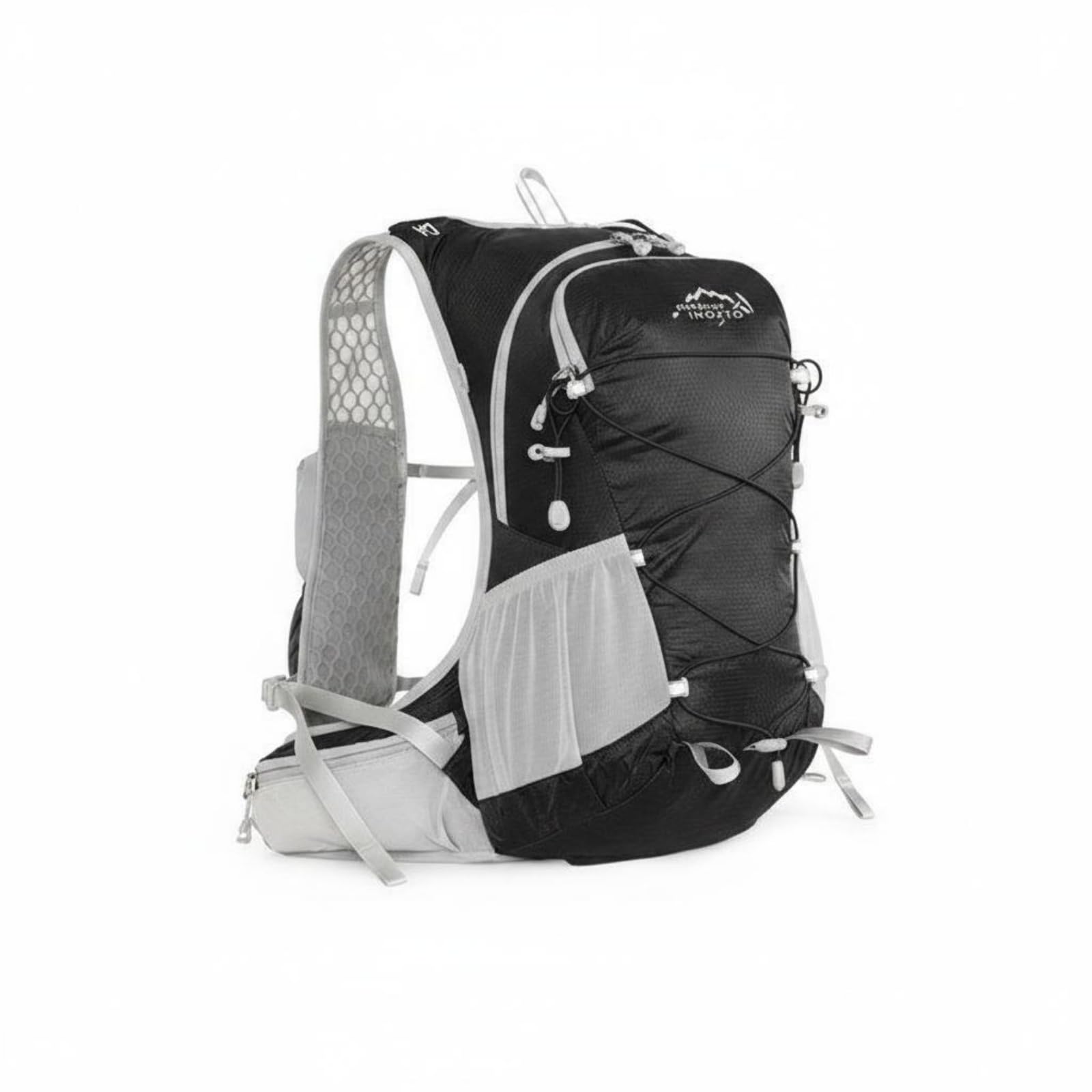 APIRILY Lightweight Trail Running Backpack Breathable Mesh Hiking Backpack Adjustable Straps Sports Gear Carrier Close-Fitting for Cycling, Black Gray-picture-40