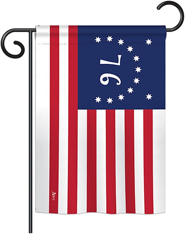 Bennington Garden House Flags Set Americana US Historic July Memorial Veteran Independence United State American Small Decorative Gift Yard Banner Made In USA 28 X 40
