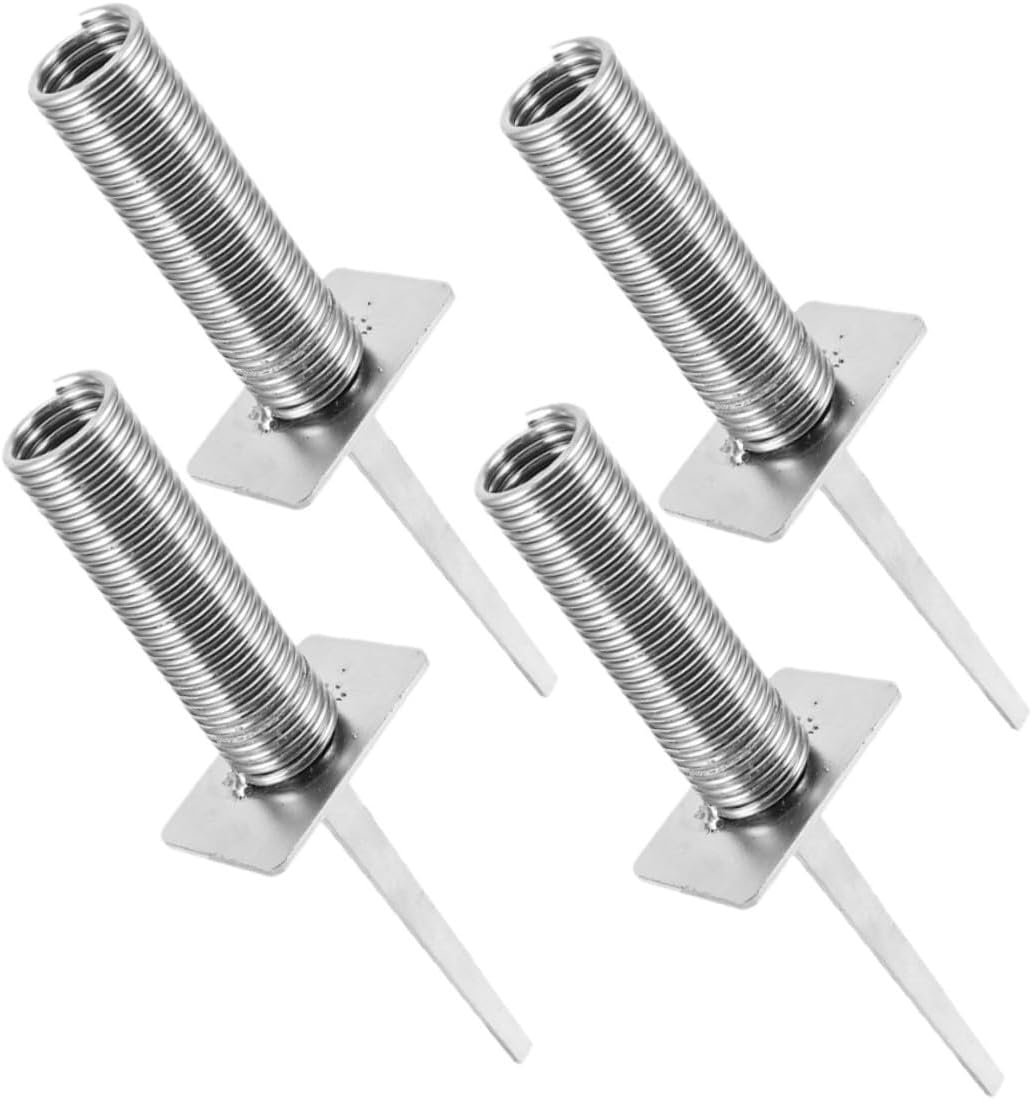 Alipis 4pcs Soccer Training Ground Stakes with Spring-Loaded Spike, Flagpole Base for Corner Flags, Football Pole Fixing Mount for Field Marking and Agility Practice