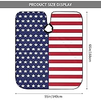 Vista 6 de Cabo de peluquería Hello Glitter Gorgeous Lash Salon Delantal de corte de pelo, Cabo de Barbería Kits para Mujeres-55 x 66 pulgadas, Estilo-rojo Azul