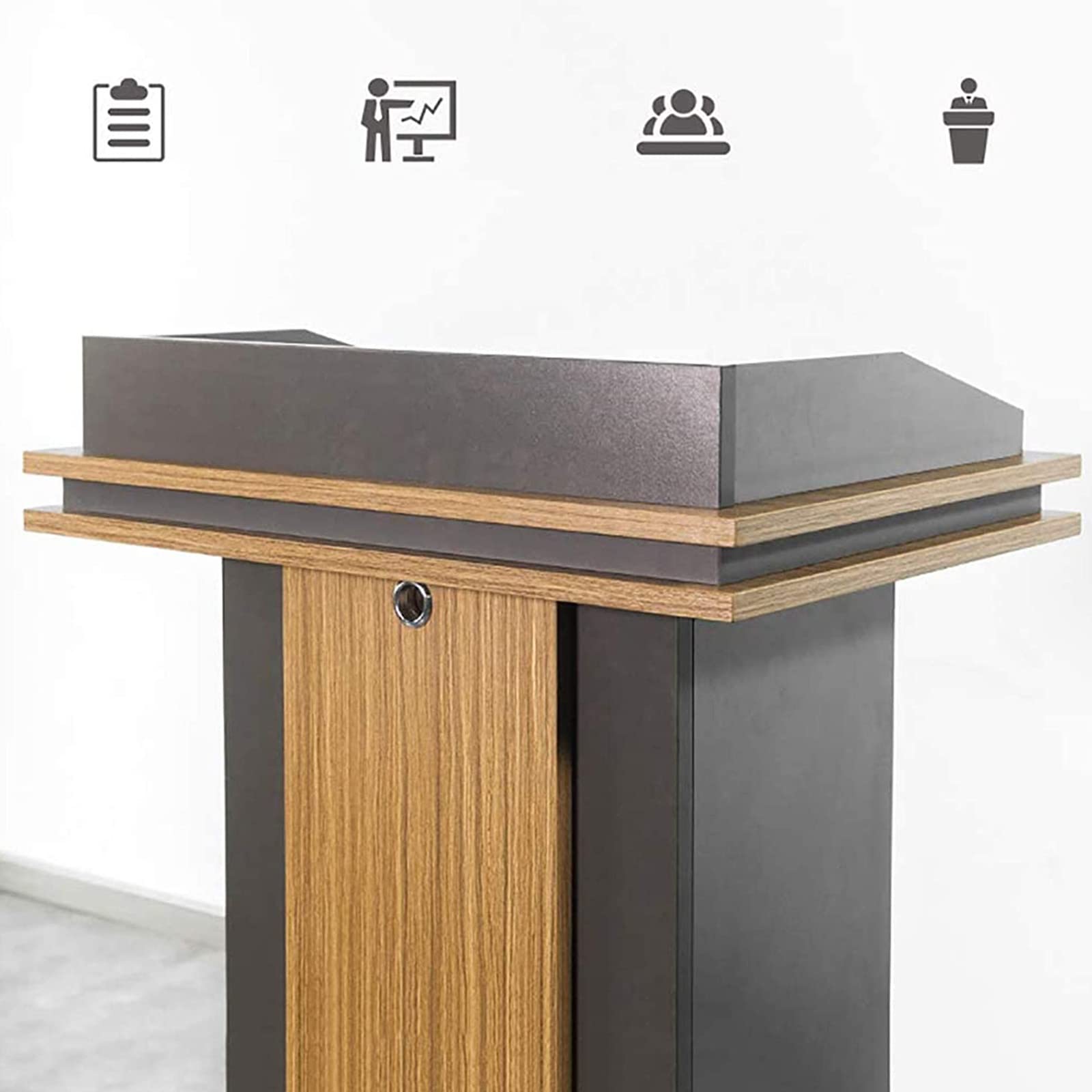 Podium Pupitre en Bois pour Formation à l'éducation à l'église, Table de Discours, hôtel, Restaurant, réception de Bienvenue, Caisse enregistreuse, Banquet Scolaire