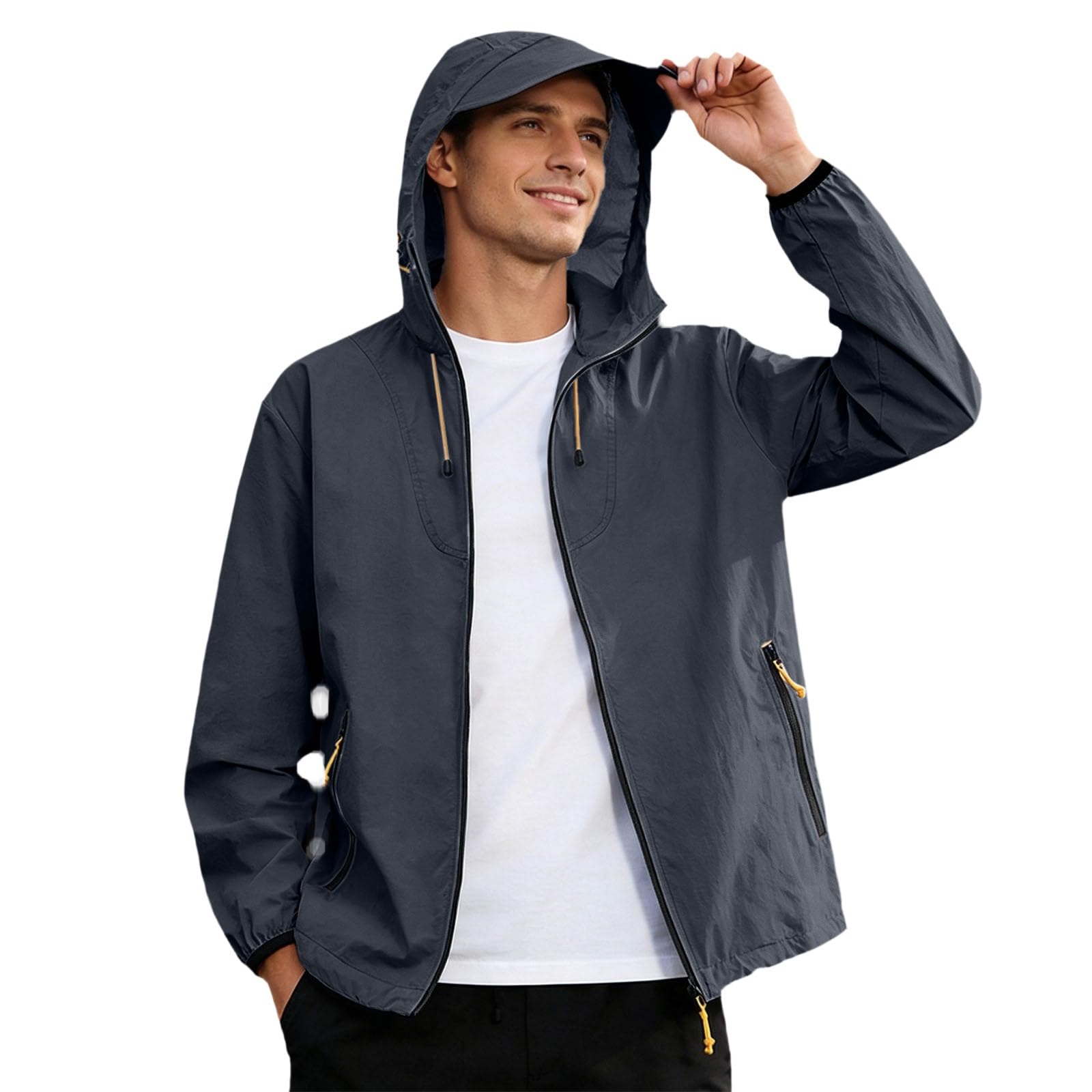Chubasquero para hombre impermeable y ligero para protegerse de tormentas de verano 7