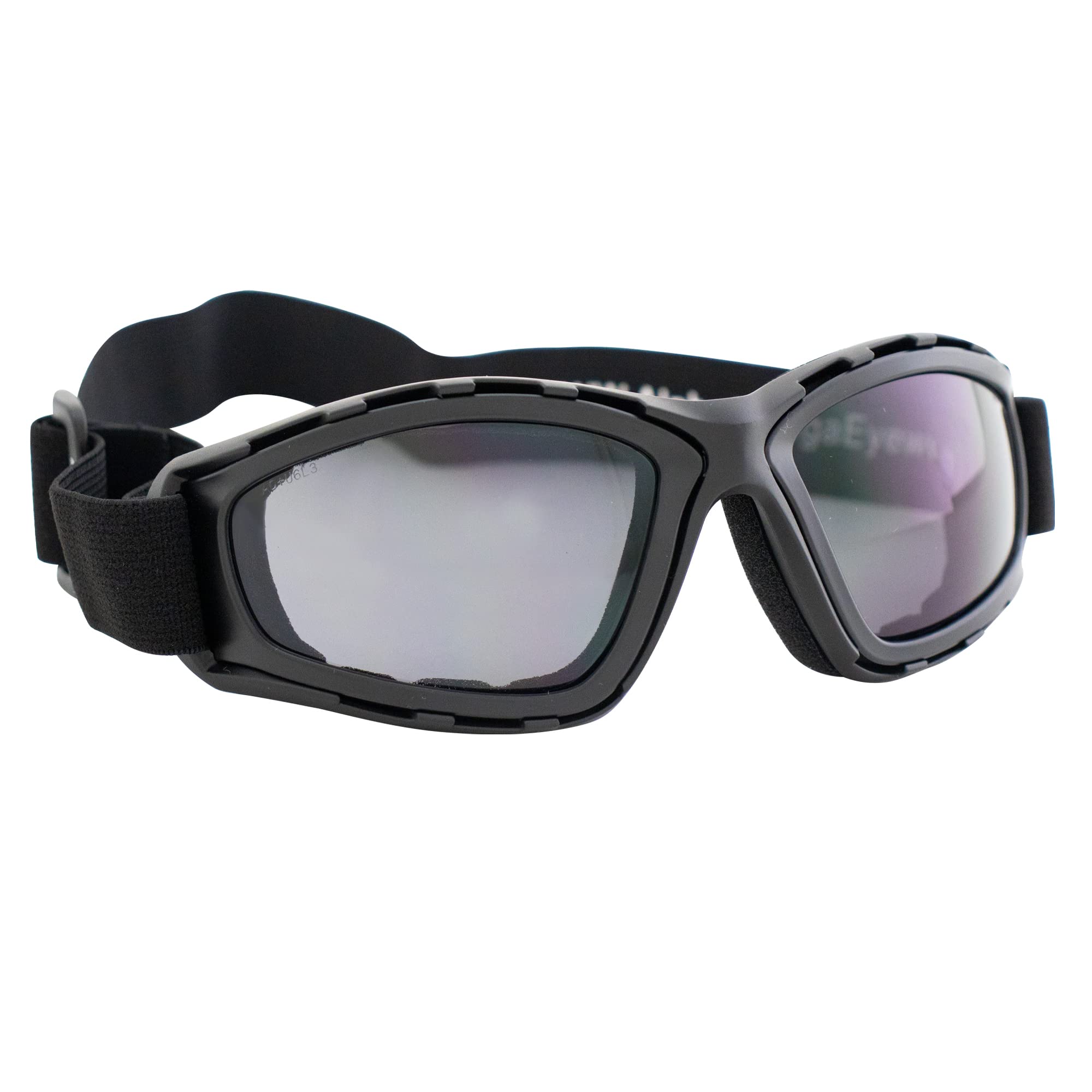 Alpha Omega Sport & Moto Occhiali di Sicurezza Equitazione Z87.1 Wraparound Imbottito Nero Telaio w/Smoke Lens