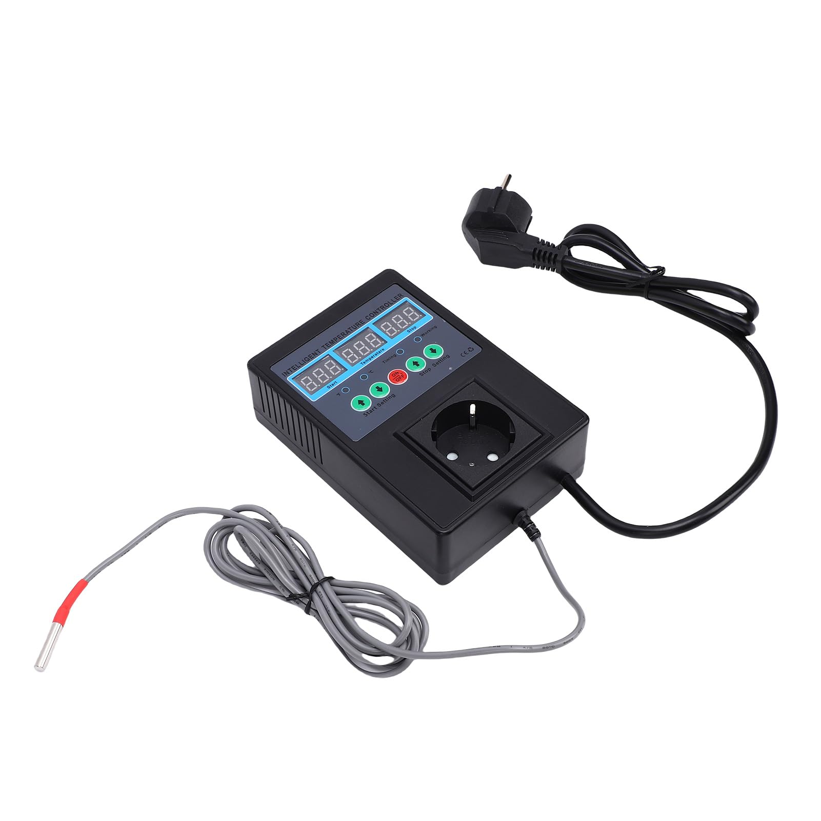 Ejoyous Regolatore di Temperatura Termostato Digitale per Riscaldamento ABS 15A 3300W 14F a 248F Interruttore di Uscita di Raffreddamento per Riscaldamento per Rettili Terrari Acquario Produzione di