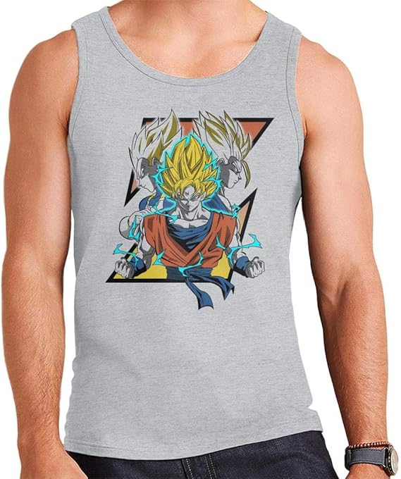 Saiyan Trio Dragon Ball Z Men's Vest Amazon.co.uk Clothing