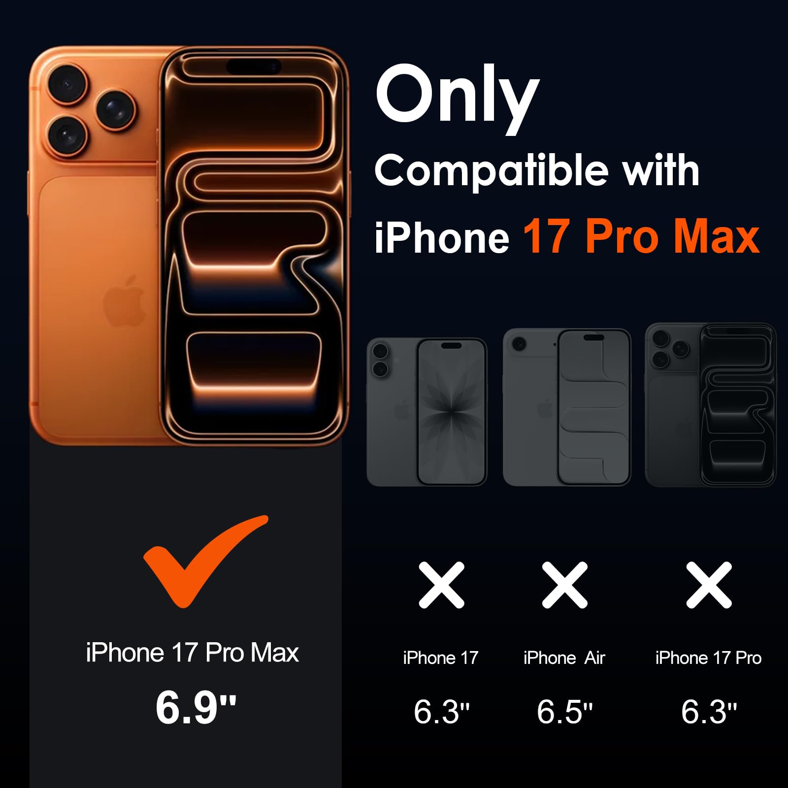 iVoler Cover Chiaro per iPhone 17 Pro Max con 2 Pezzi Pellicola Vetro Temperato, [Antiurto di Grado Militare][Protezione Fotocamera] Custodia Trasparente Sottile Anti-Ingiallimento Case - Trasparente