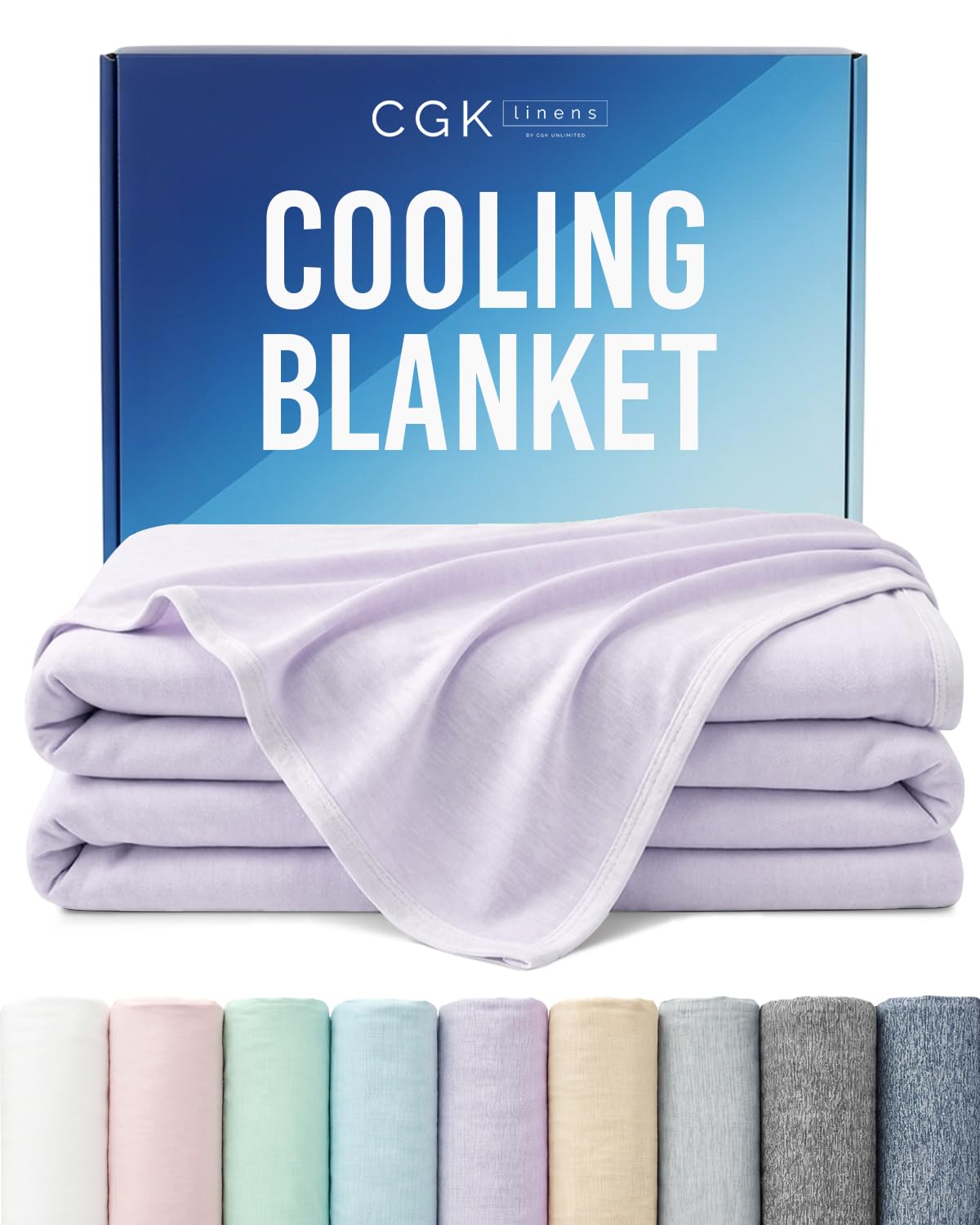 Cooling Blanket for Hot Sleepers - Cold Blanket Queen - Purple, 90 x 90