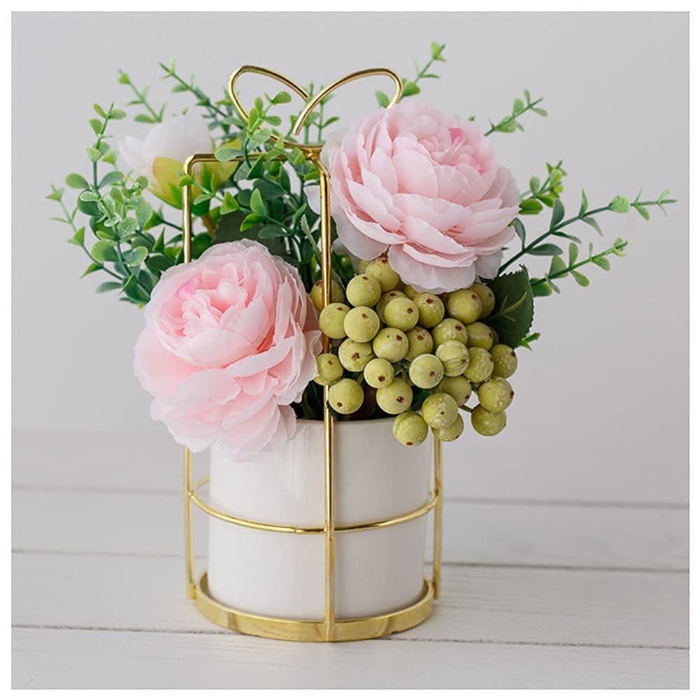 XDLEDMKIZ Artificial Flowers Artificial Flowers Bedroom Living Room Simulation Flowers Silk Flower Furnishings Restaurant Wedding Bathroom Balcony Decoration Realistic Bouquet
