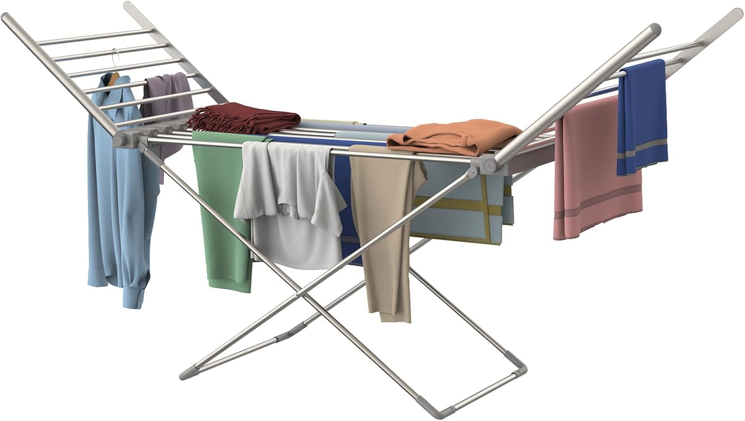 Innotic Tendedero Eléctrico con calefacción Plegable de 230 W, 18 Tubos de calefacción, tendedero calefactable para Interiores para Apartamentos y oficinas, Aluminio (145 x 94 x 54 cm)