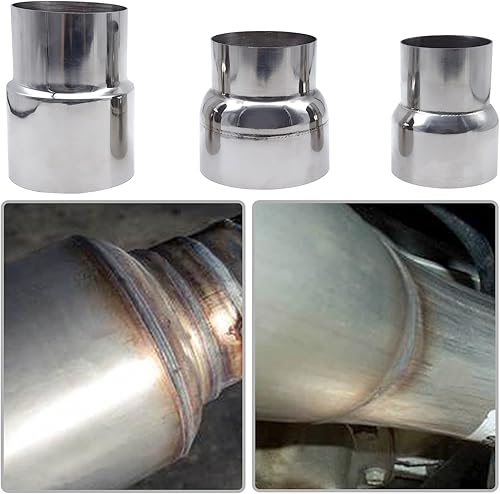 Miniatura 4 de QISF Conector adaptador de escape de acero inoxidable 304 3 "ID a 4 "OD, 4" longitud total del tubo de escape reductor