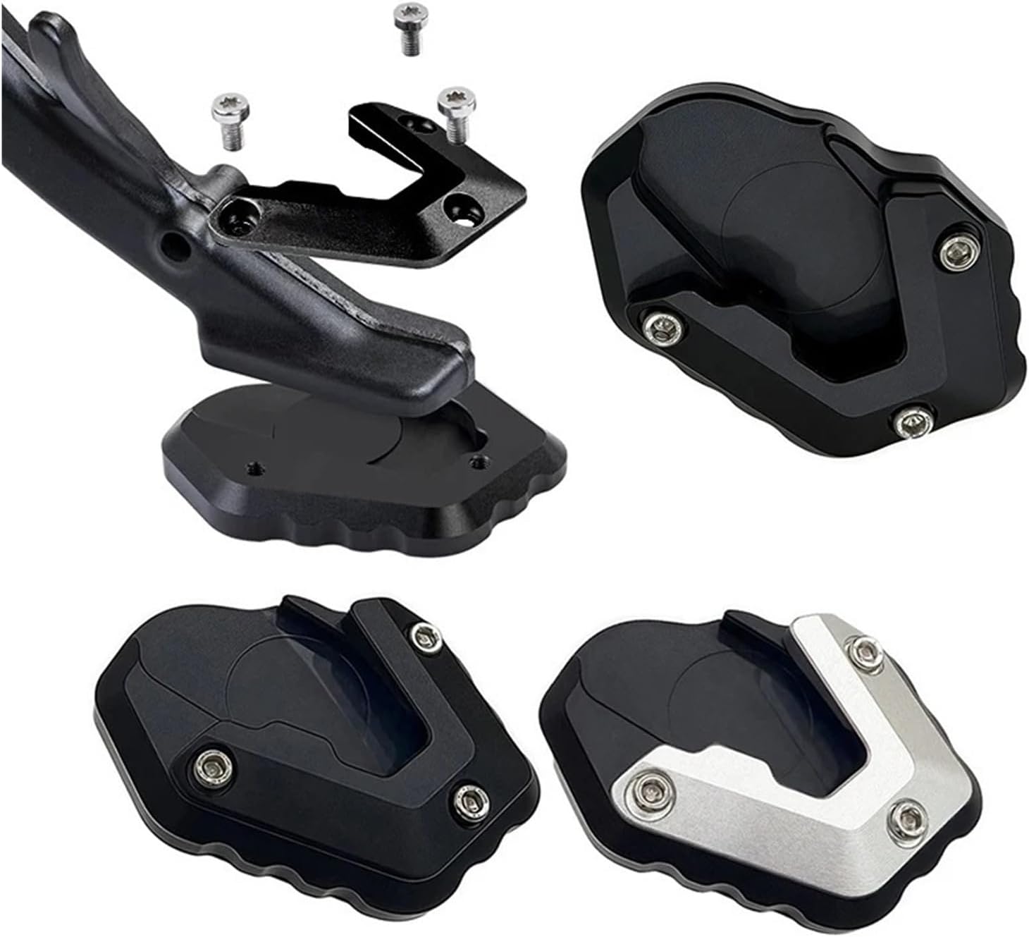 Motorcycle Kickstand Enlarge Plate Motorcycle CNC Aluminum Side Stand Extension Pad For B&M&W R1300GS GS1300 ADV Adventure Enlarger Support Plate Pad